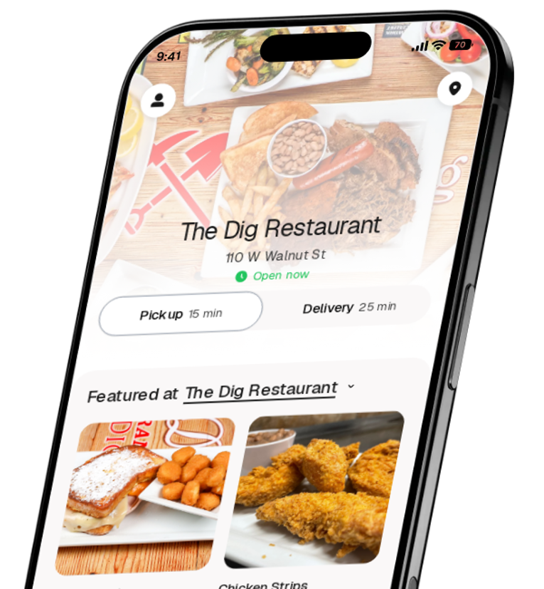 The Dig Restaurant app preview